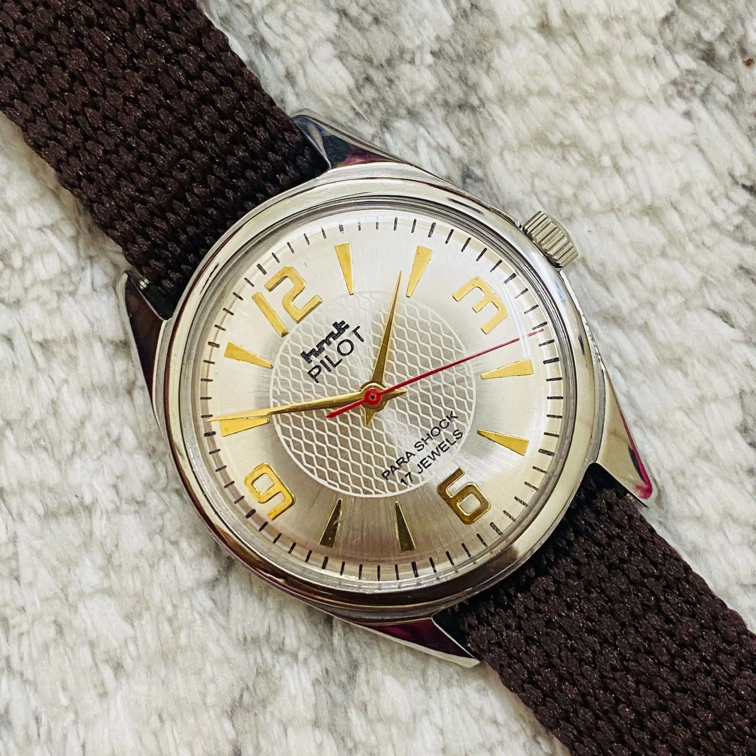 Mechanical Watches Hmt Pilot Parashock 17 Jewels HMT Pilot Men's