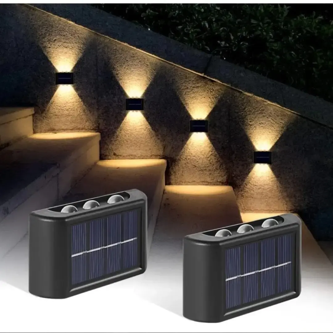 Solar Light Outdoor Home 6 LED Up and Down Wall Decoration Lamp Automatic - 1
