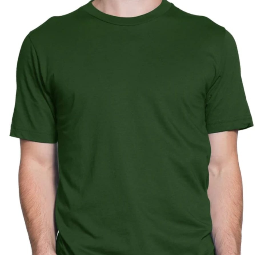 Dark Green Plain Tshirt Dnk Exports, Tirupur MEN'S OLIVE GREEN ROUND NECK T-SHIRT 180