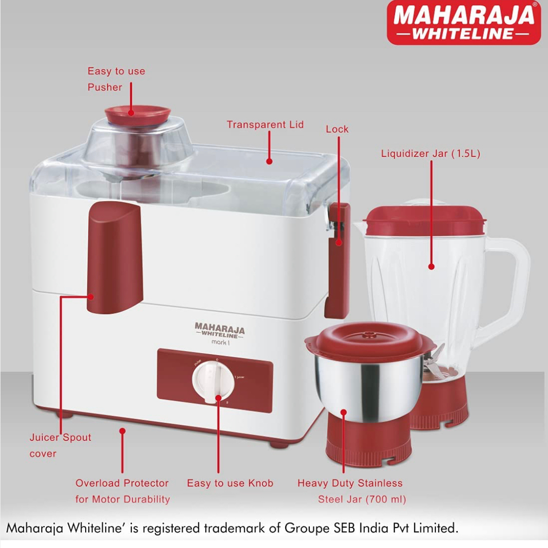 Whiteline Mark Deo Maharaja Whiteline Juicer Mixer Grinder Price