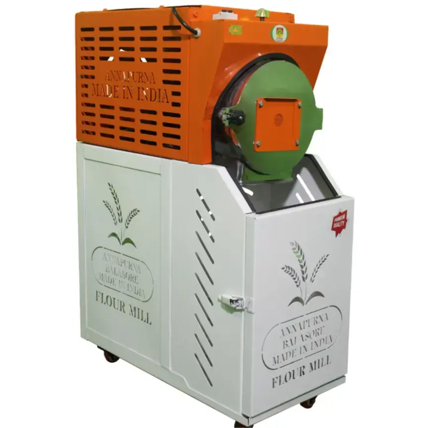 Annapurna 3HP Stainless Steel Flour Mill/Atta Chakki Machine, 25 Kg/hr - 1