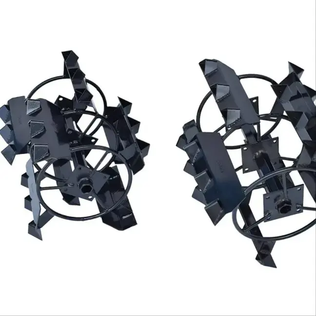 Paddy Cage wheel Power wedder paddy casual power Weeder attachment 2 pics 18 inchi - 1
