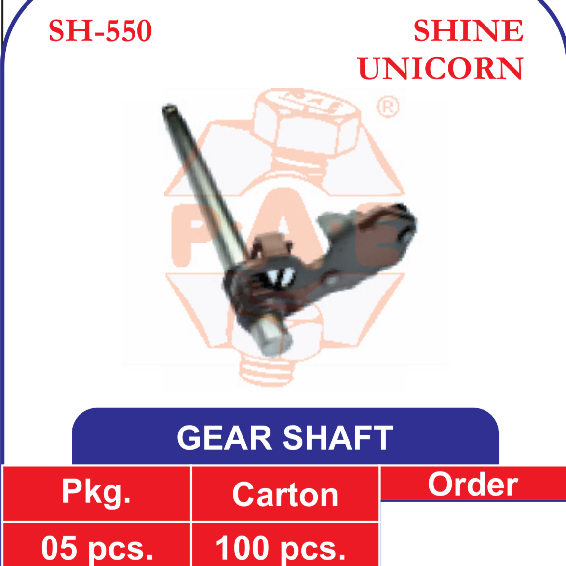 Buy SH-550 Gear Shaft HONDA SHINE online at best price Perfect