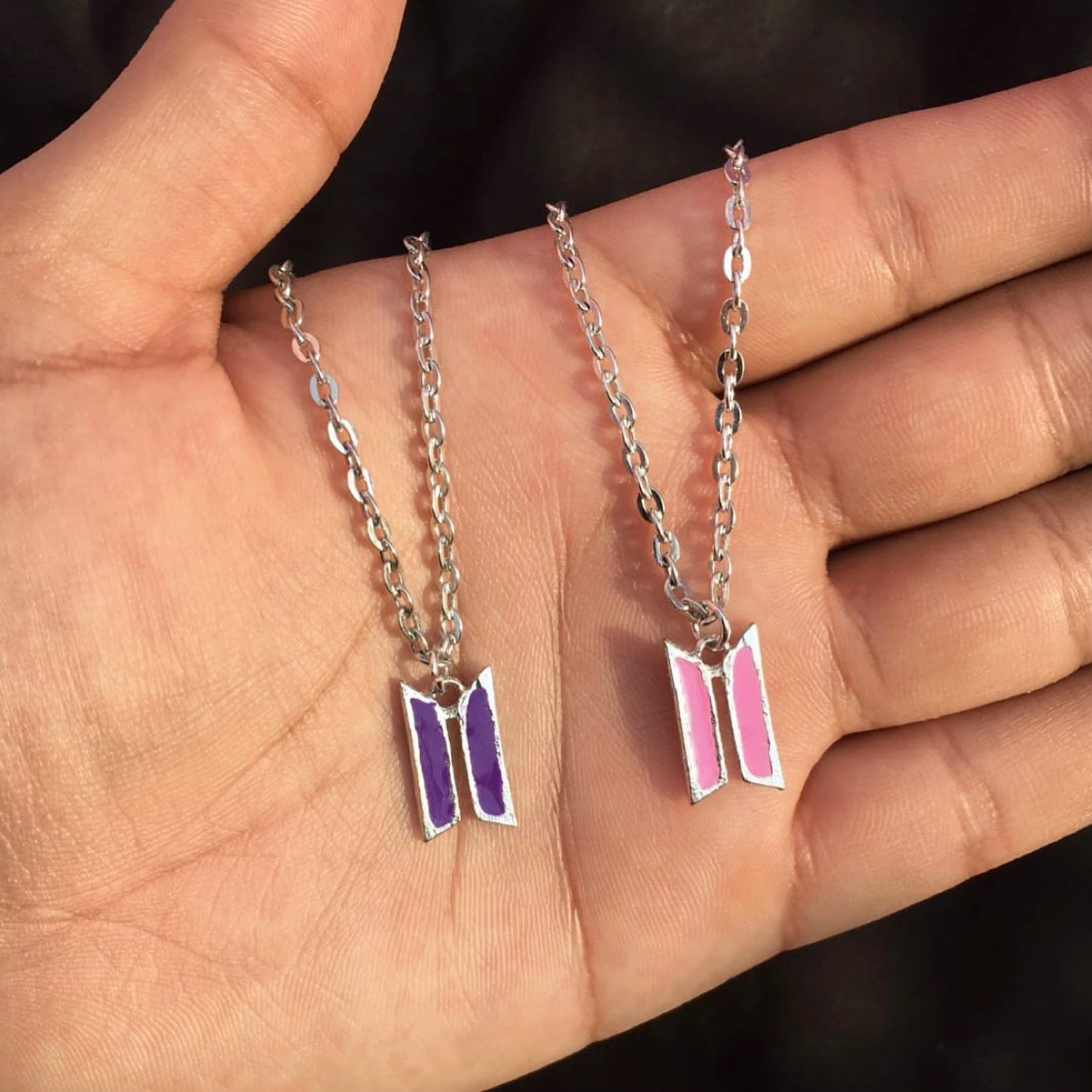 Purple Jungkook Locket Buy BTS Logo Necklace(4) Online At Best