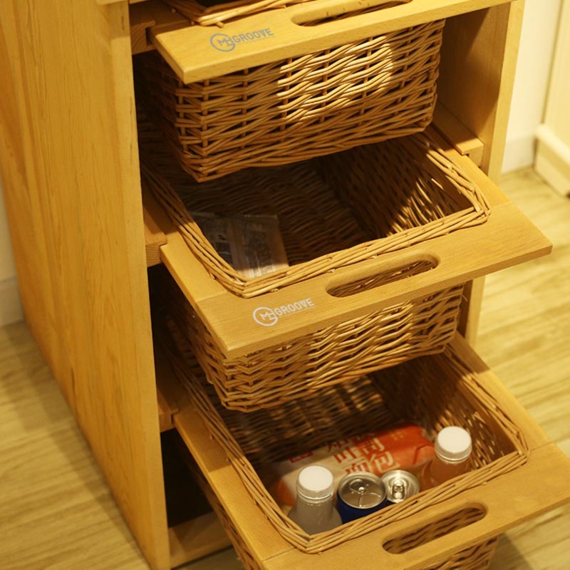 MH Groove Wicker Baskets Brown ( For 450 mm & 600 mm Cabinet ) - 1