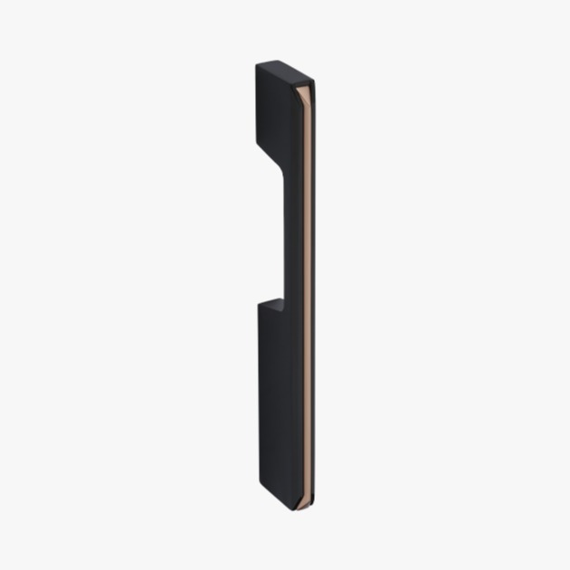 STARRS EM-204 Handles for Cabinet and wardrobe Doors With Black + RG, Satin + B E/E 200 mm Black + RG Finish - 1