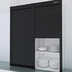MHGROOVE GLASS ROLLING SHUTTER BLACK FINISH - 1