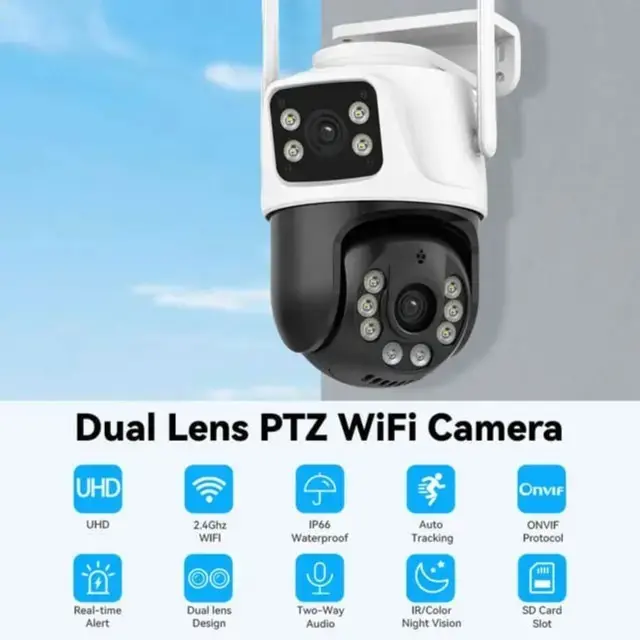 6MP ICSEE DUAL LENS WIFI PT CAMERA