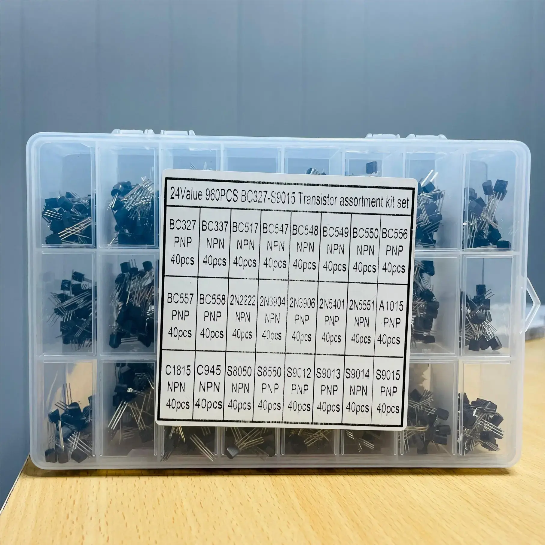 Transistor 24 Values 960pcs BC327 - S0915 assortment kit Set (NPN & PNP) - 1