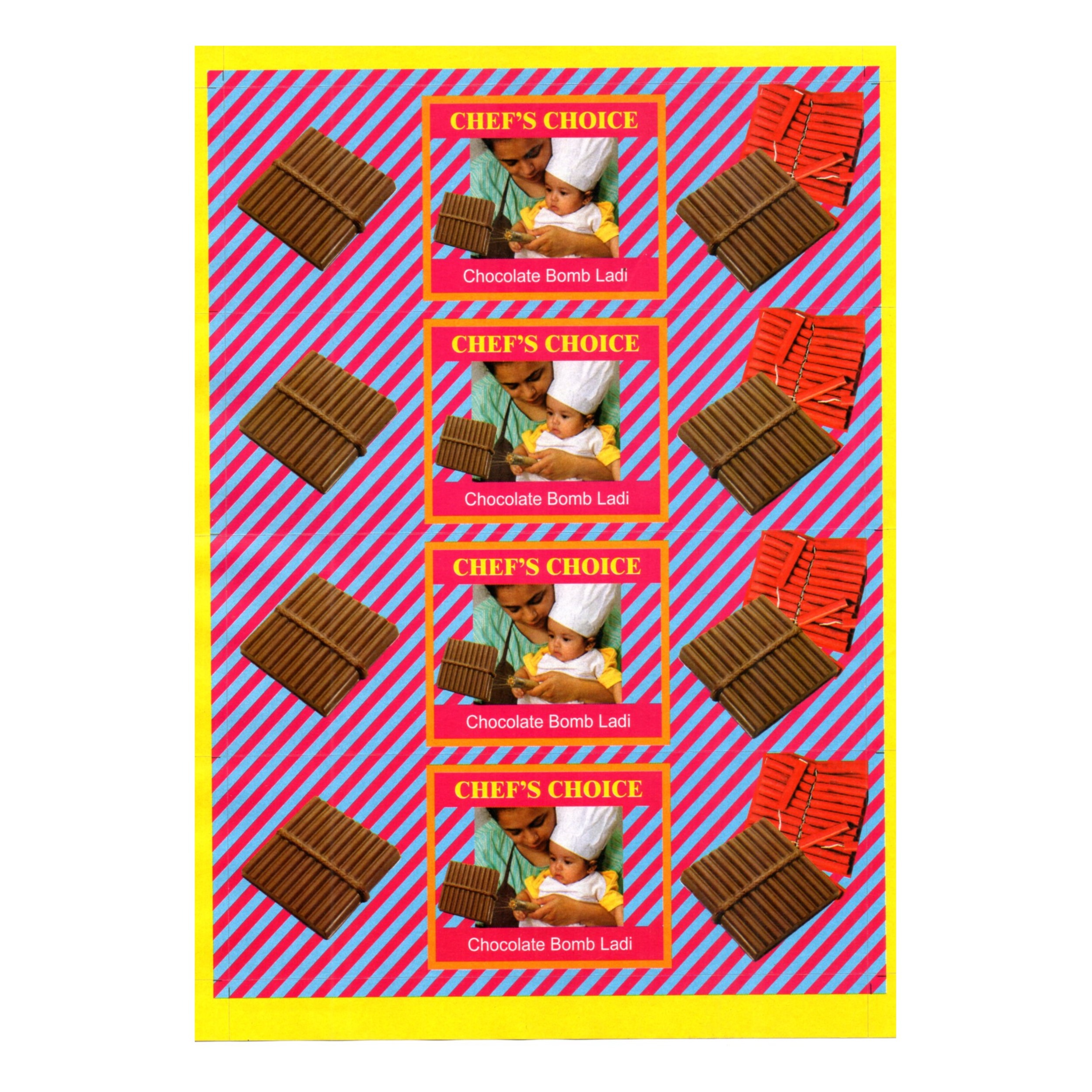 Order Diwali Crackers Chef's Choice Chocolate Bomb Ladi Sticker Sheet