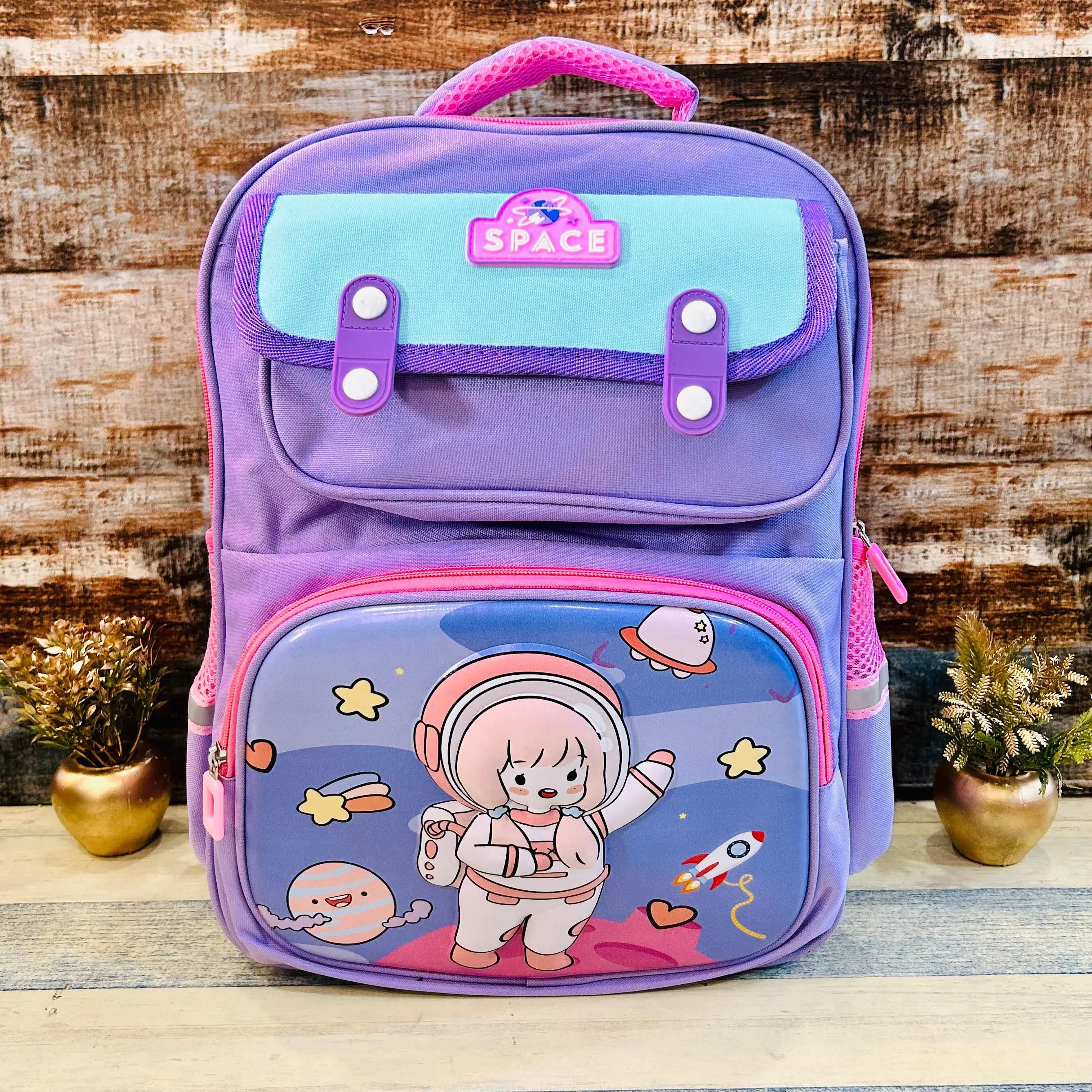 Buy Space Printed Cute School Bag Two Zip Superior Quality Hard