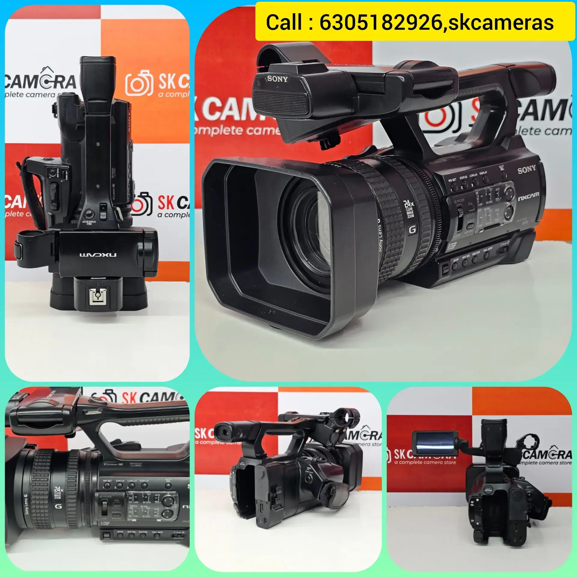 Sony HXR-NX100 Professional Full HD NXCAM Camcorder – Exmor R CMOS  Sensor, 12x Optical Zoom