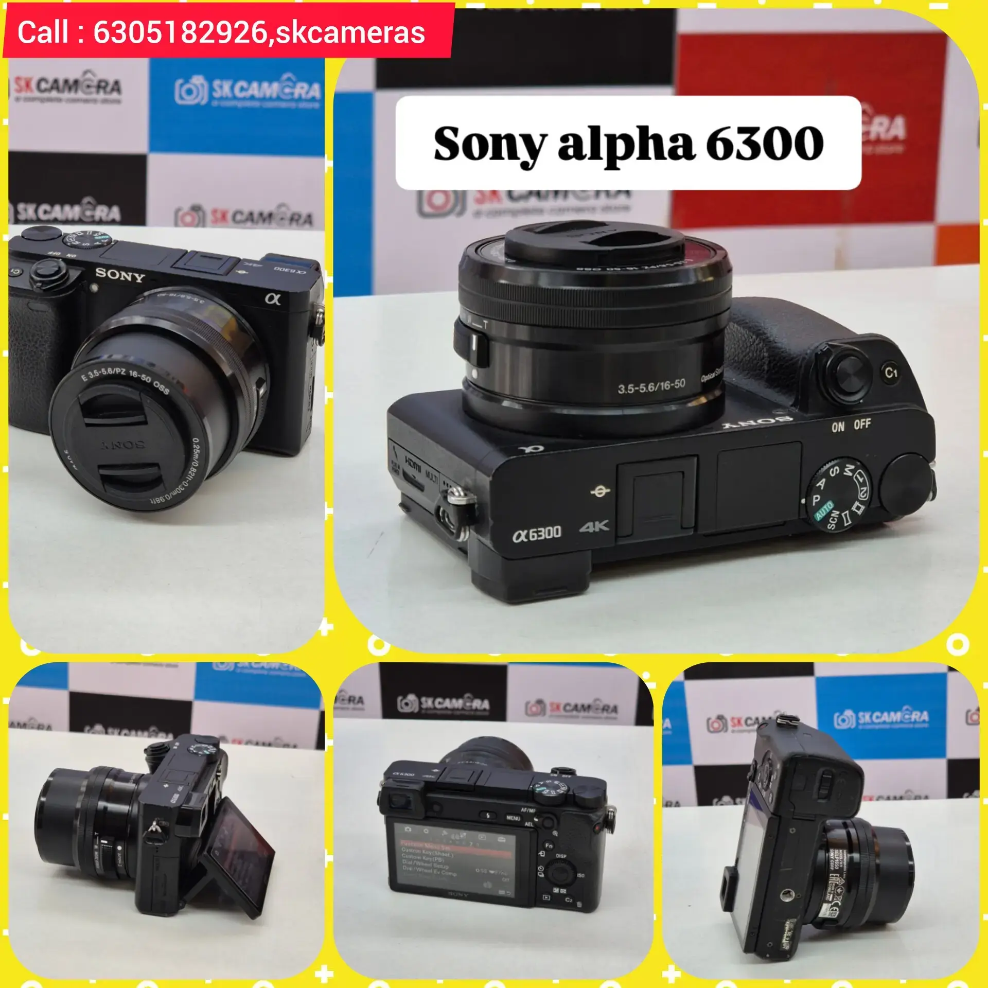Sony α6300 + SELP1650 Sony A6300 With 16-50mm Lens (Mirrorless