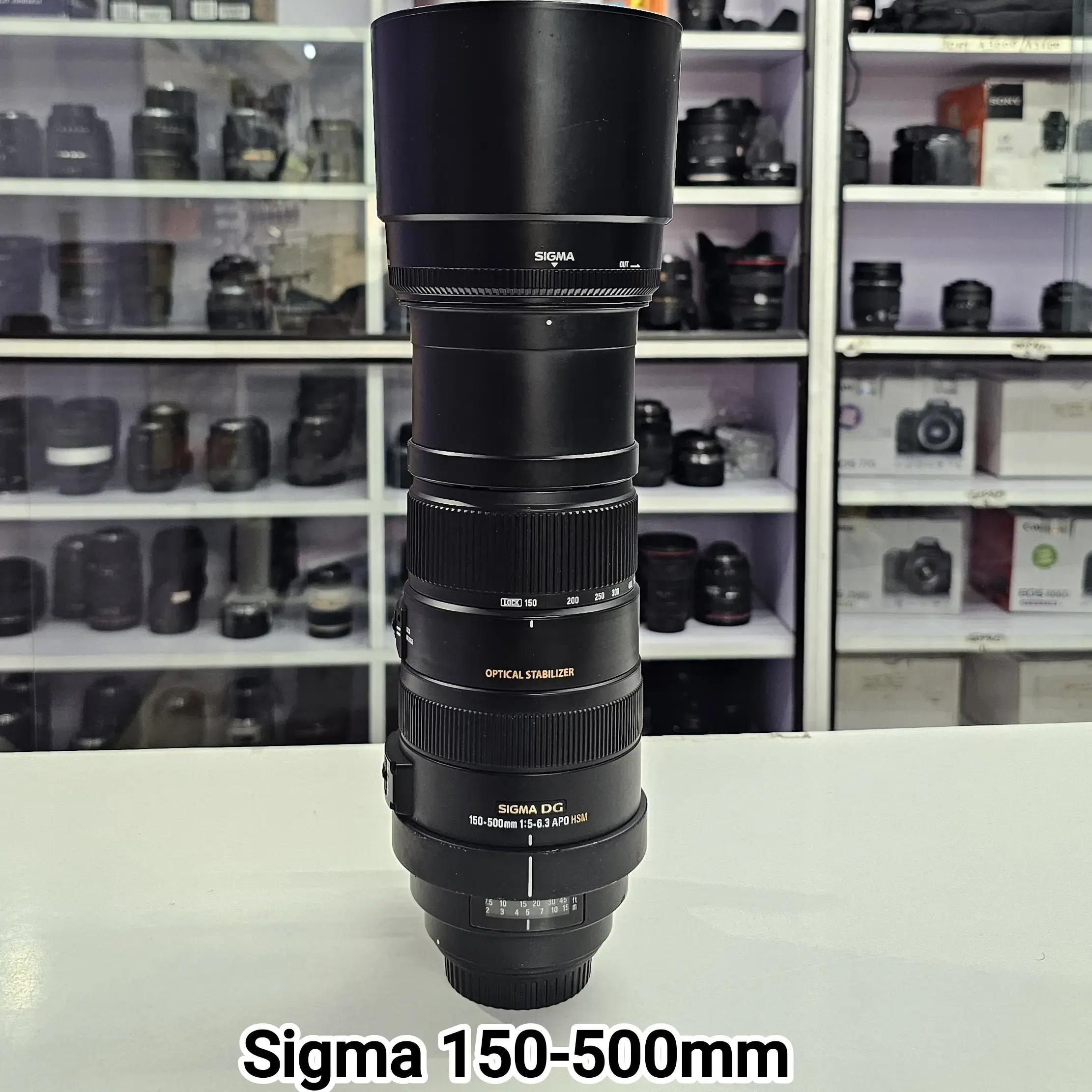 For canon Sigma DG 150-500mm APO HSM Zoom Telephoto lens used
