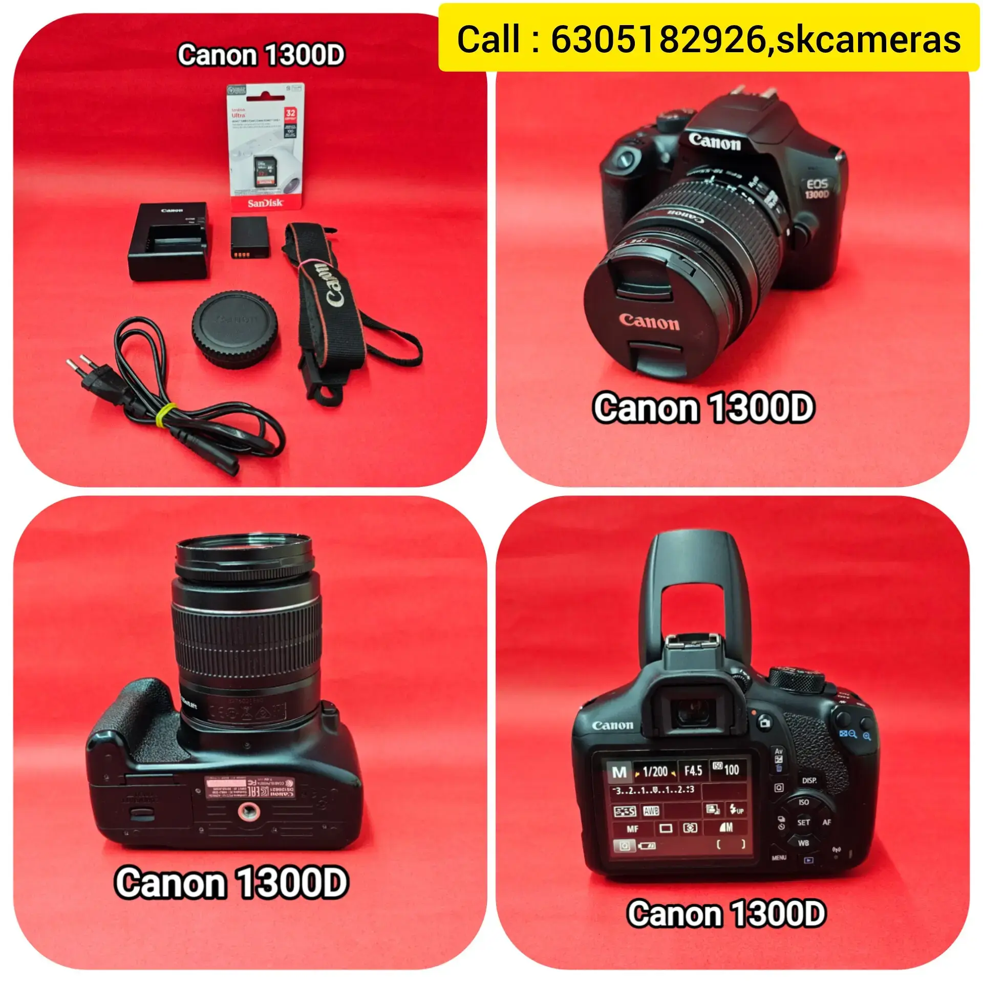 Canon EOS 1300D DSLR Camera with 18-55mm Lens – Perfect for Beginners 