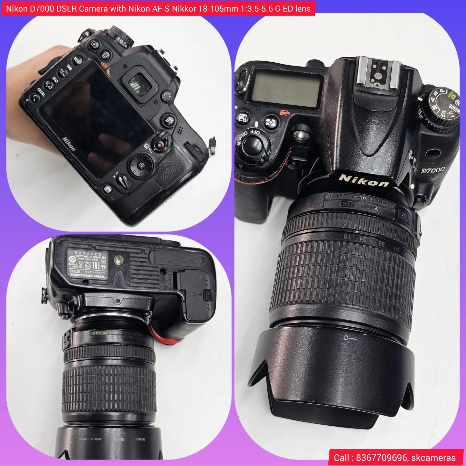 Buy Nikon D7000 DSLR Camera with Nikon AF-S Nikkor 18-105mm G ED 