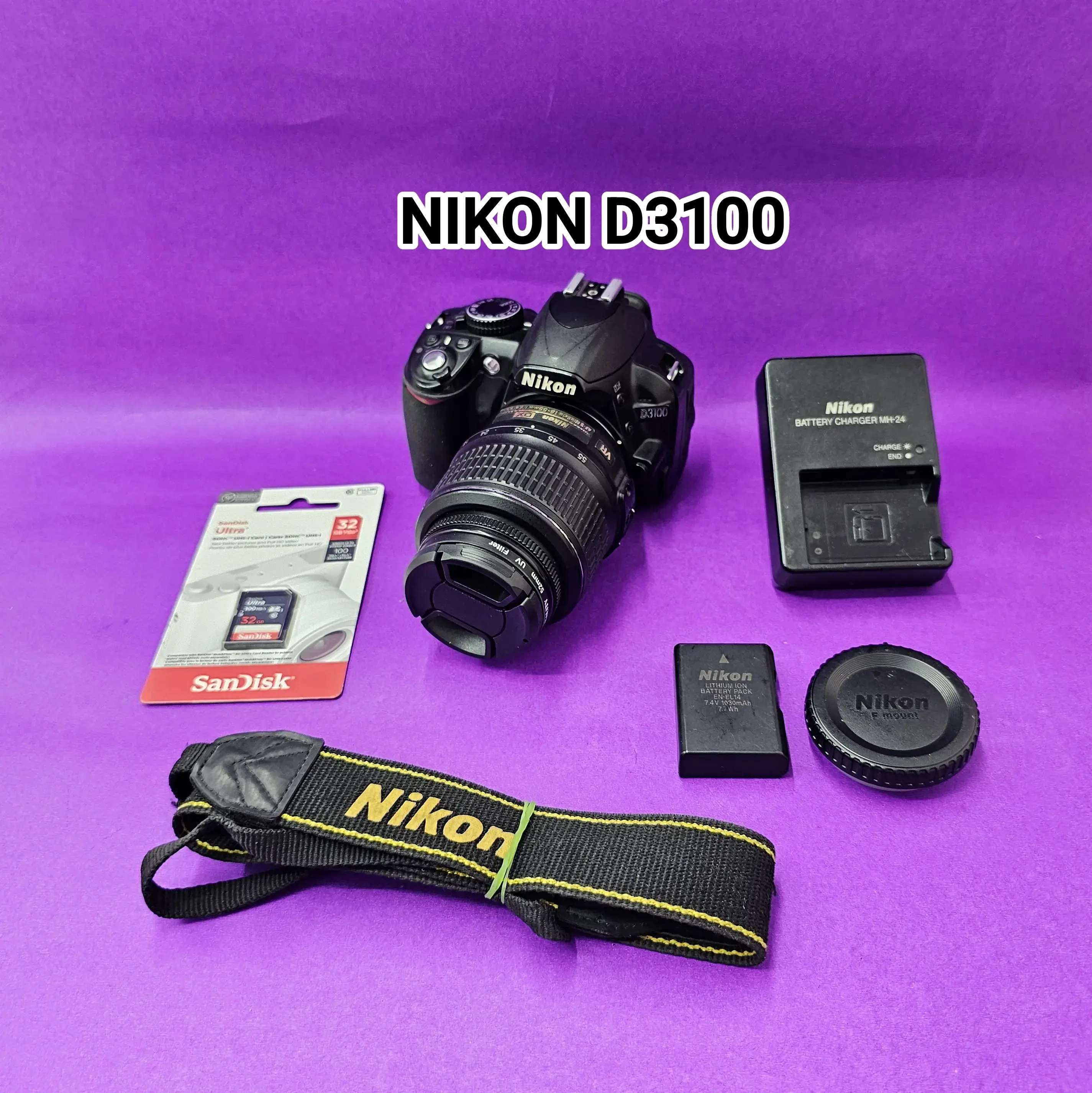Nikon D3100 DSLR 18-55mm VR Lens – Clean, Functional Ready to Shoot 