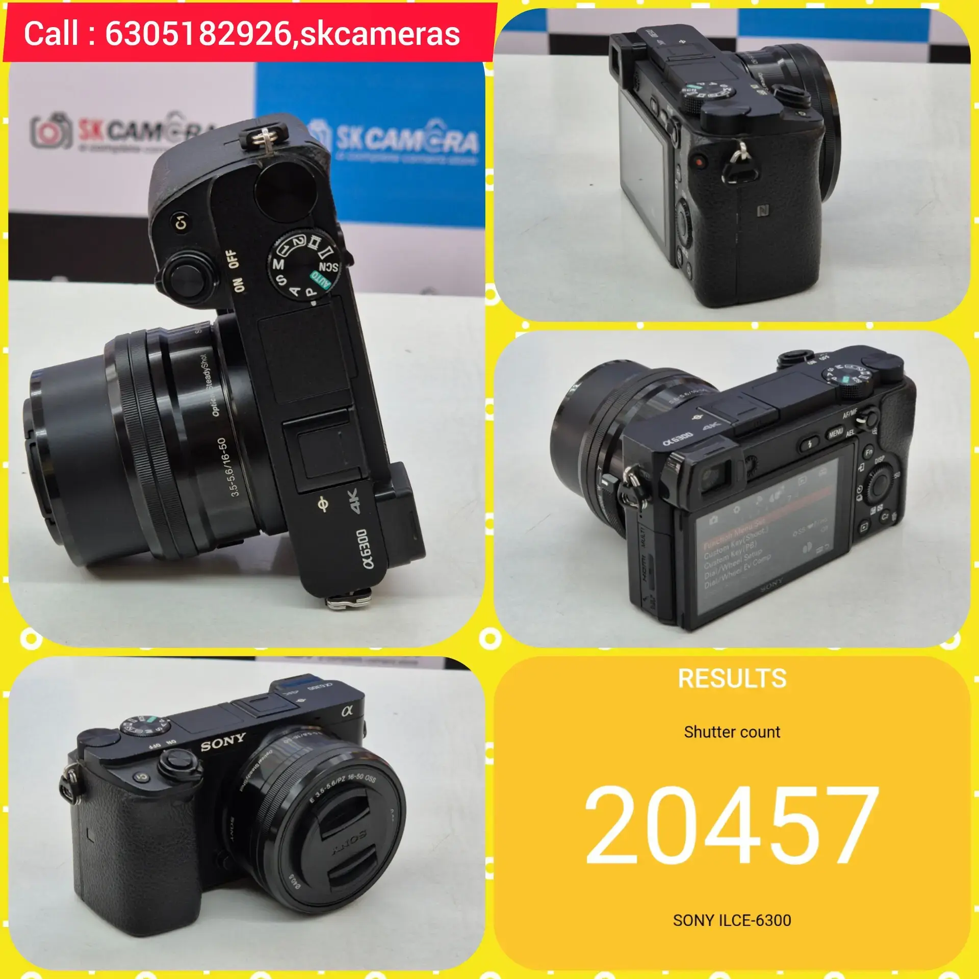 Buy 4k Sony alpha 6300 with 16-50mm pz af lens full kit online at