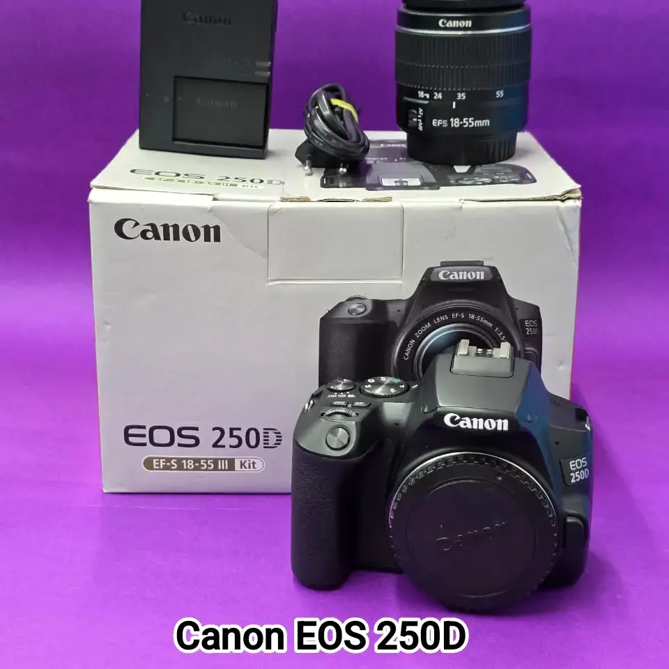 Canon EOS 250D with 18-55mm lens Flip screen Mic Input Perfect for 