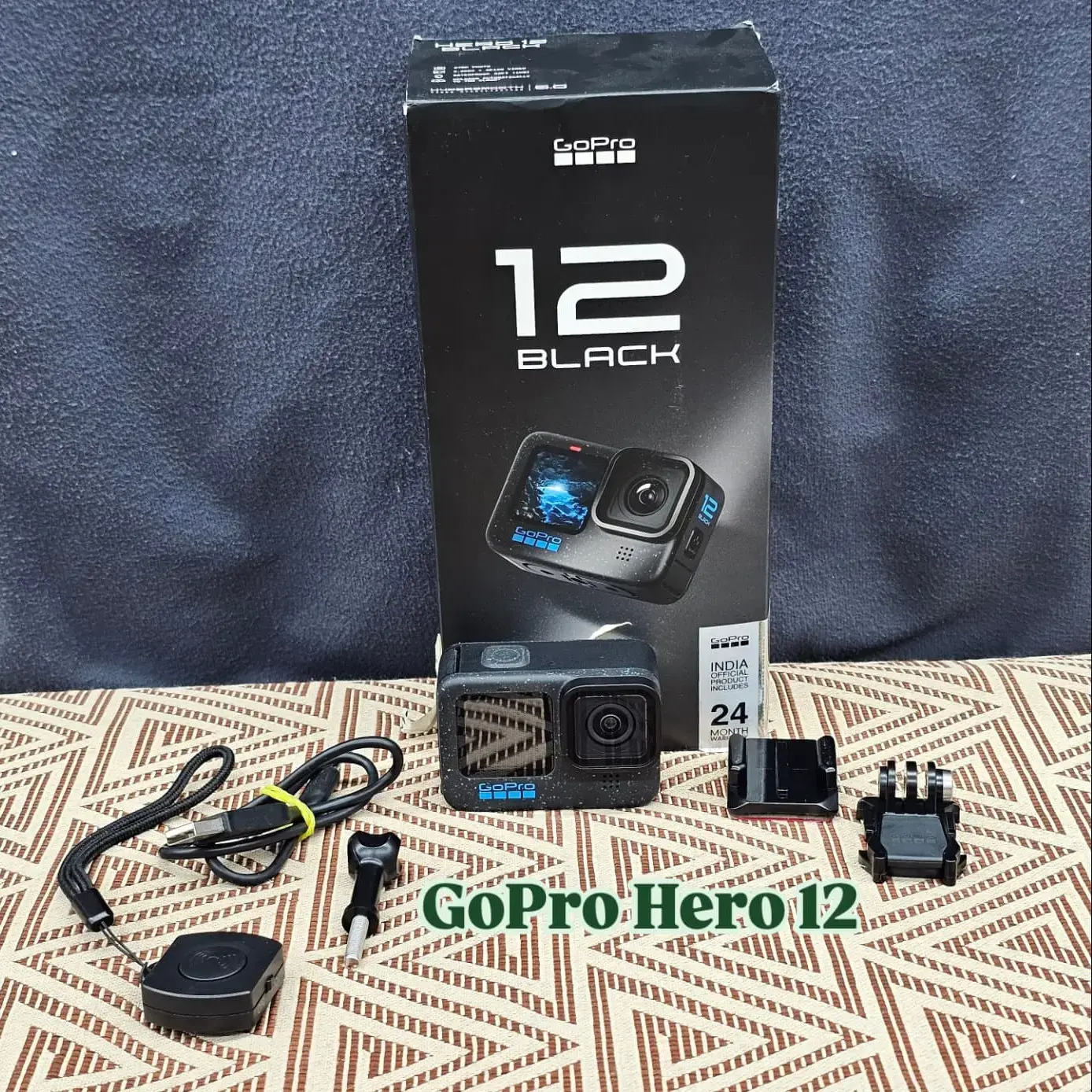GoPro HERO 12 Black – Action Camera with Video, HyperSmooth  Stabilization Waterproof Design (Box Piece)