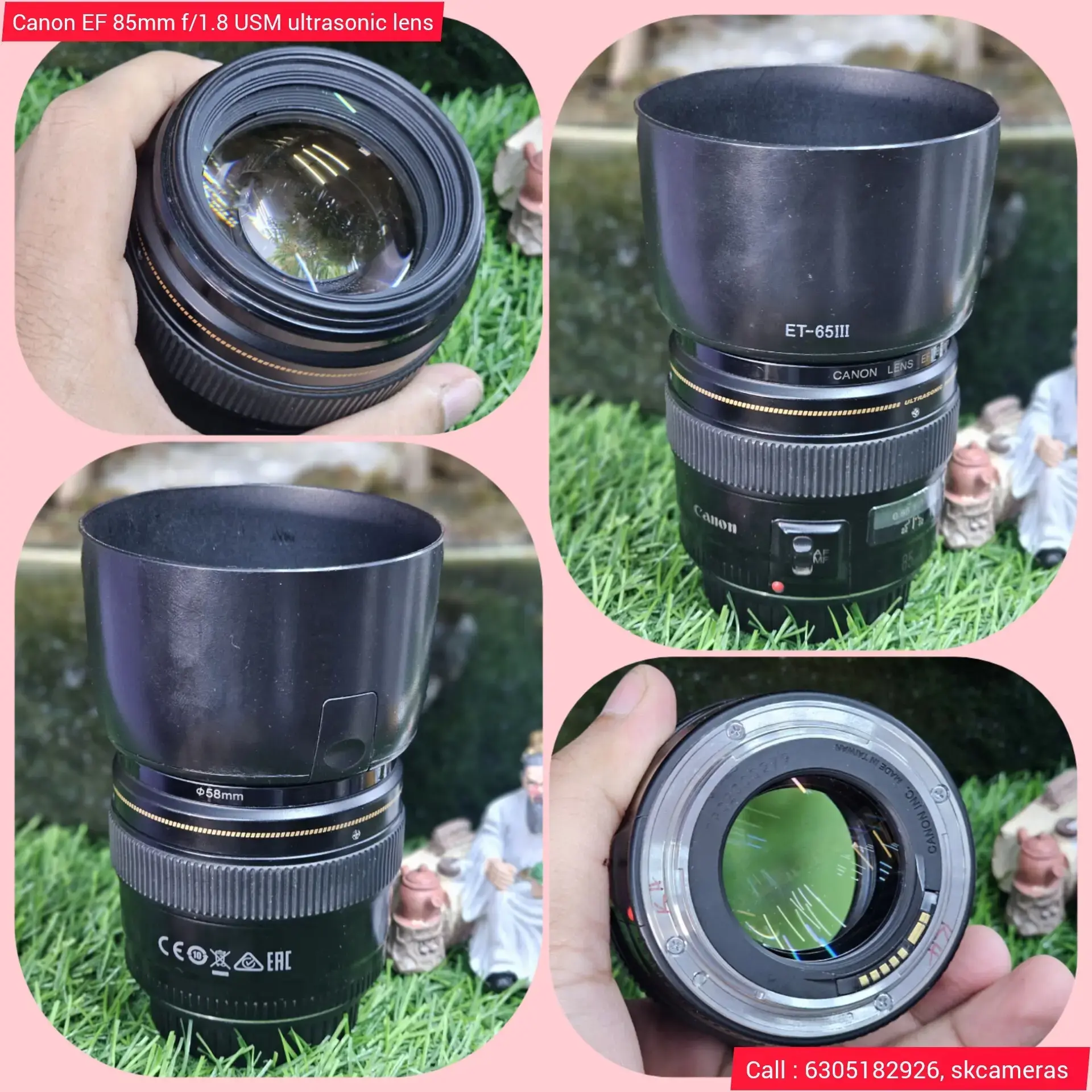 Buy Canon EF 85mm f/1.8 USM ultrasonic lens for sale. online at 