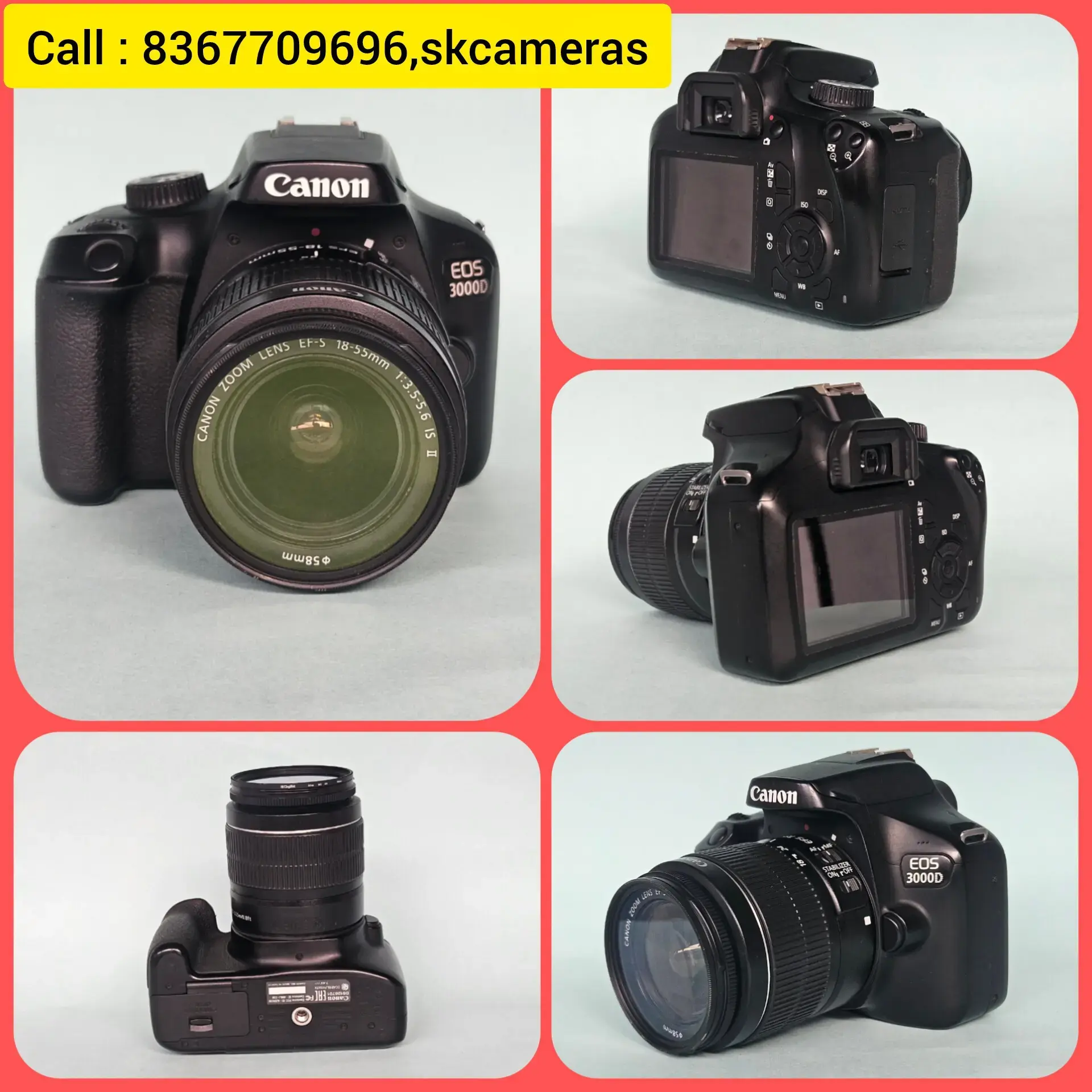 Canon EOS 3000D DSLR Camera with 18-55mm Lens – 18MP Wi-Fi Easy-to-Use  Entry-Level DSLR