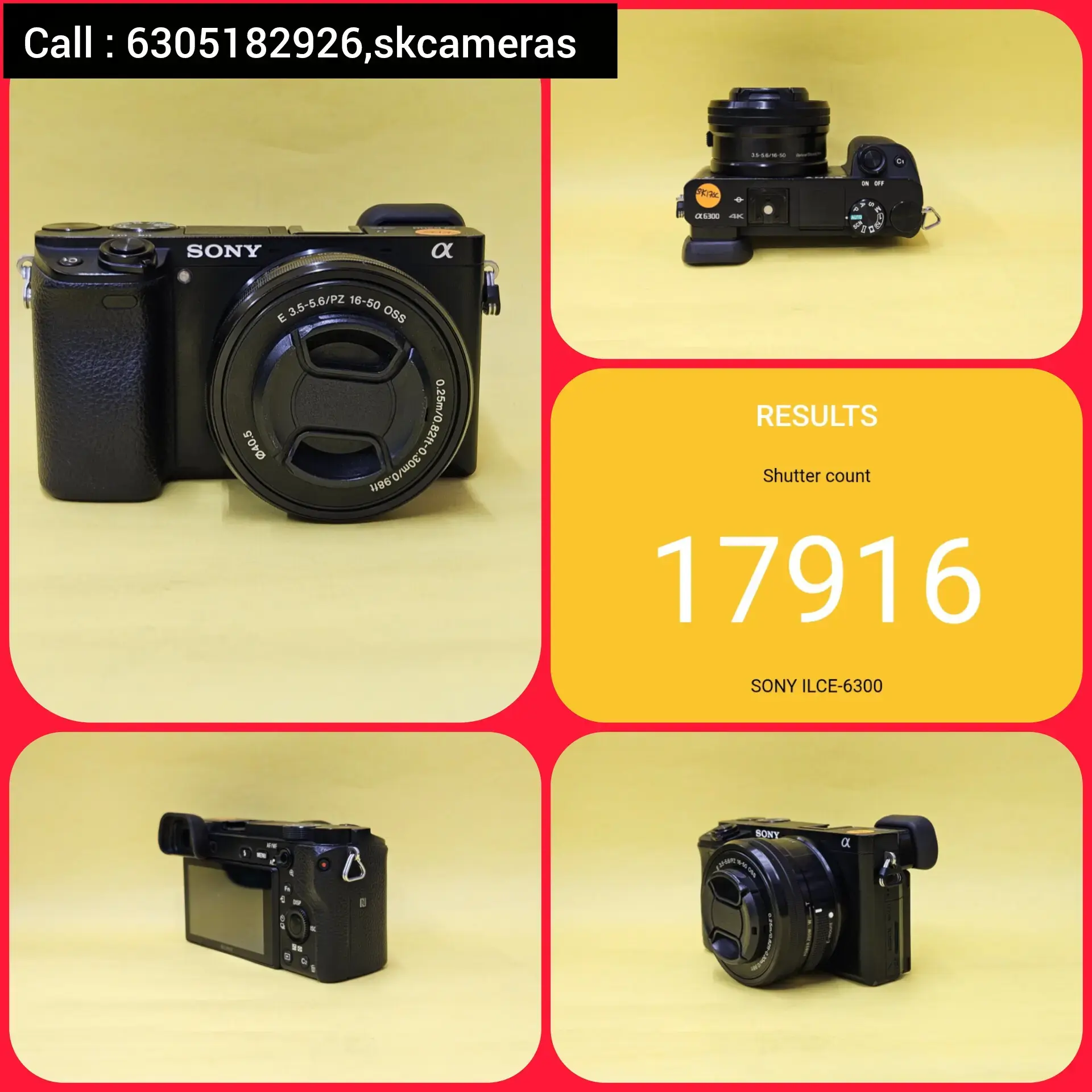 Buy Sony Alpha 6300 Mirrorless Camera with 16-50mm OSS Lens – 24.2