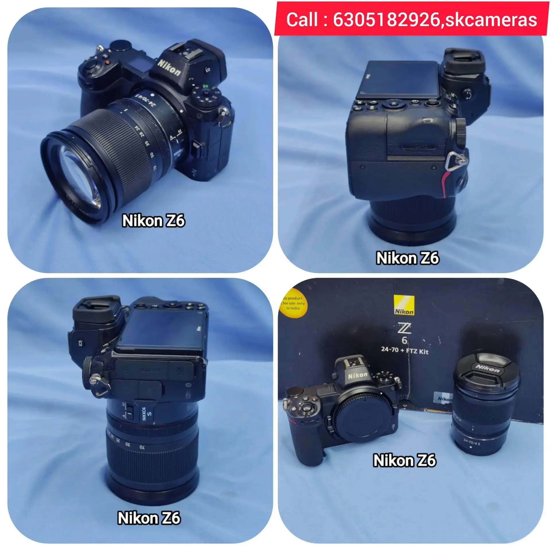 Nikon Z6 Mirrorless Camera with Z 24-70mm lens xqd card battery full  kit Sk6386