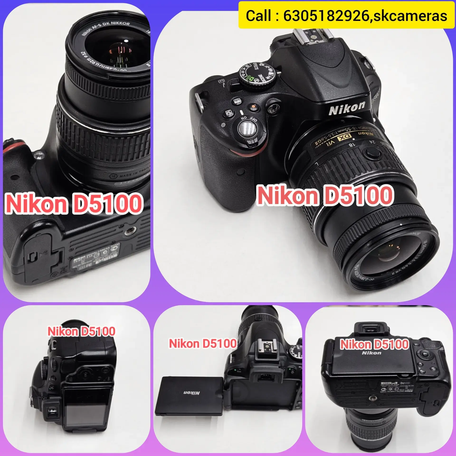 Buy Like new condition Nikon d5100 dslr ( 18-55mm lens ) flip  