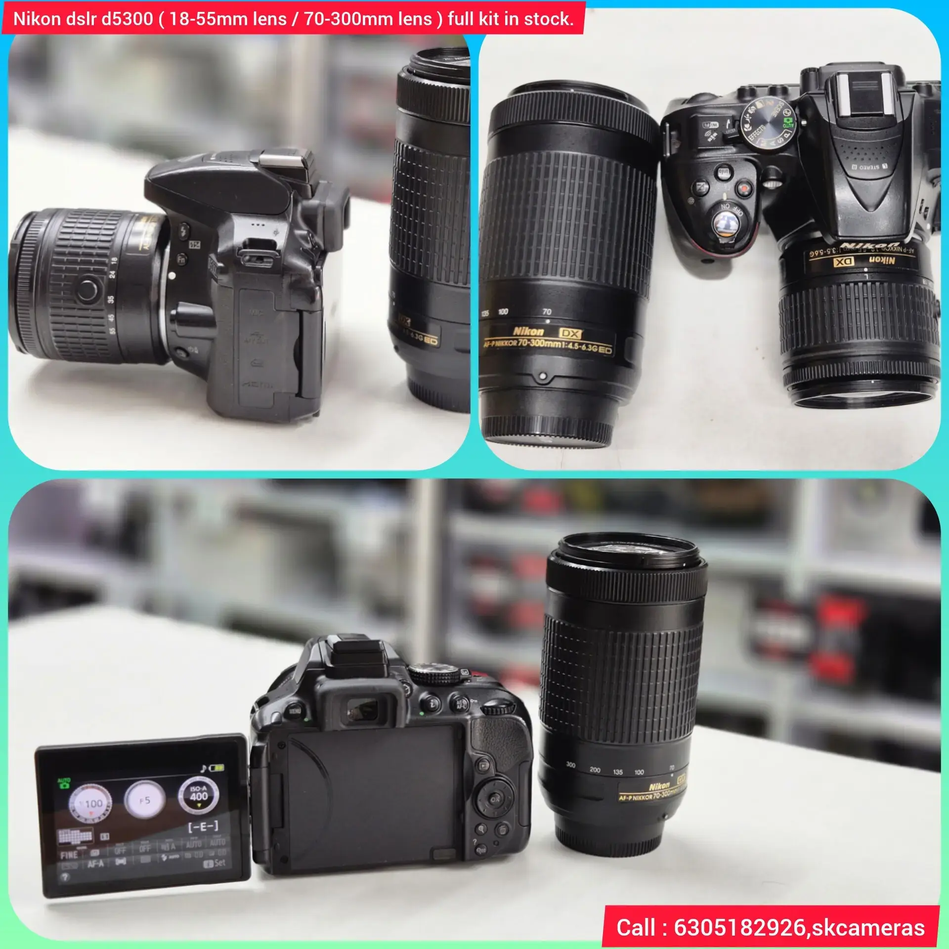 Dual Lens Nikon D5600 With 300mm Lens Nikon D5600 Twin Kit 18-55Mm