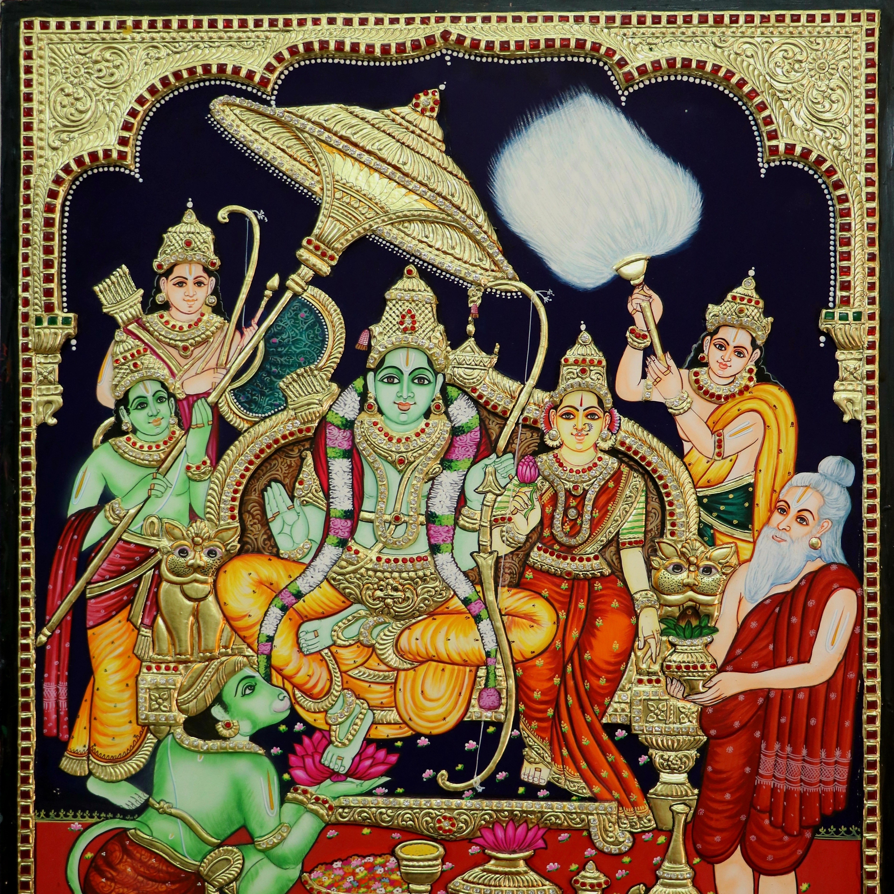 Buy Ram Darbar Semi Embossed online at best price SREE SAI ARTS