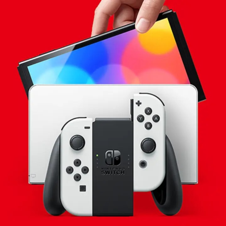 Buy Nintendo Switch OLED Model Neon Red & Blue Joycons online at