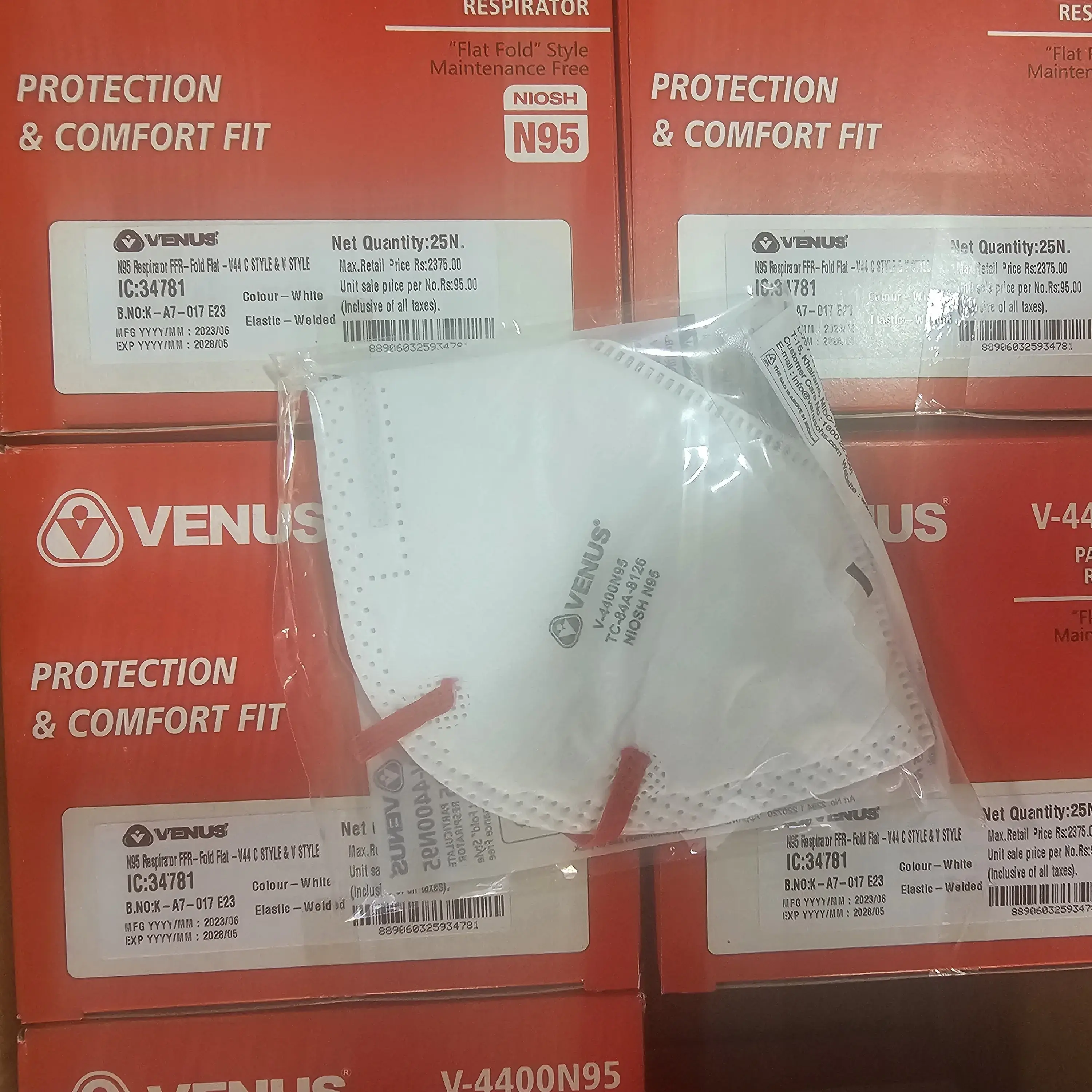 Buy Venus 4400 N95 MASK (Pack Of 50)online at Nidhi Vision