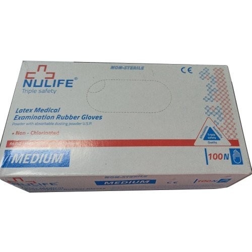 Nulife Latex Gloves (100PCS) S NO (100) PCS Box 270/-