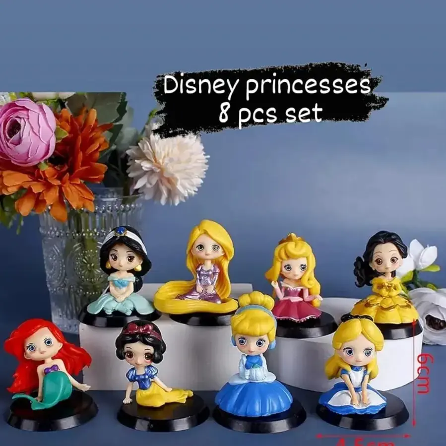 Pcs Disney Princess Snow White Cinderella Action Figure Model Cake Topper  Toys