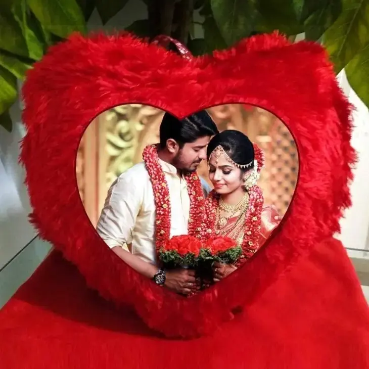 Buy Heart Pillow Printing online at best price NSK DIGITAL WORLD