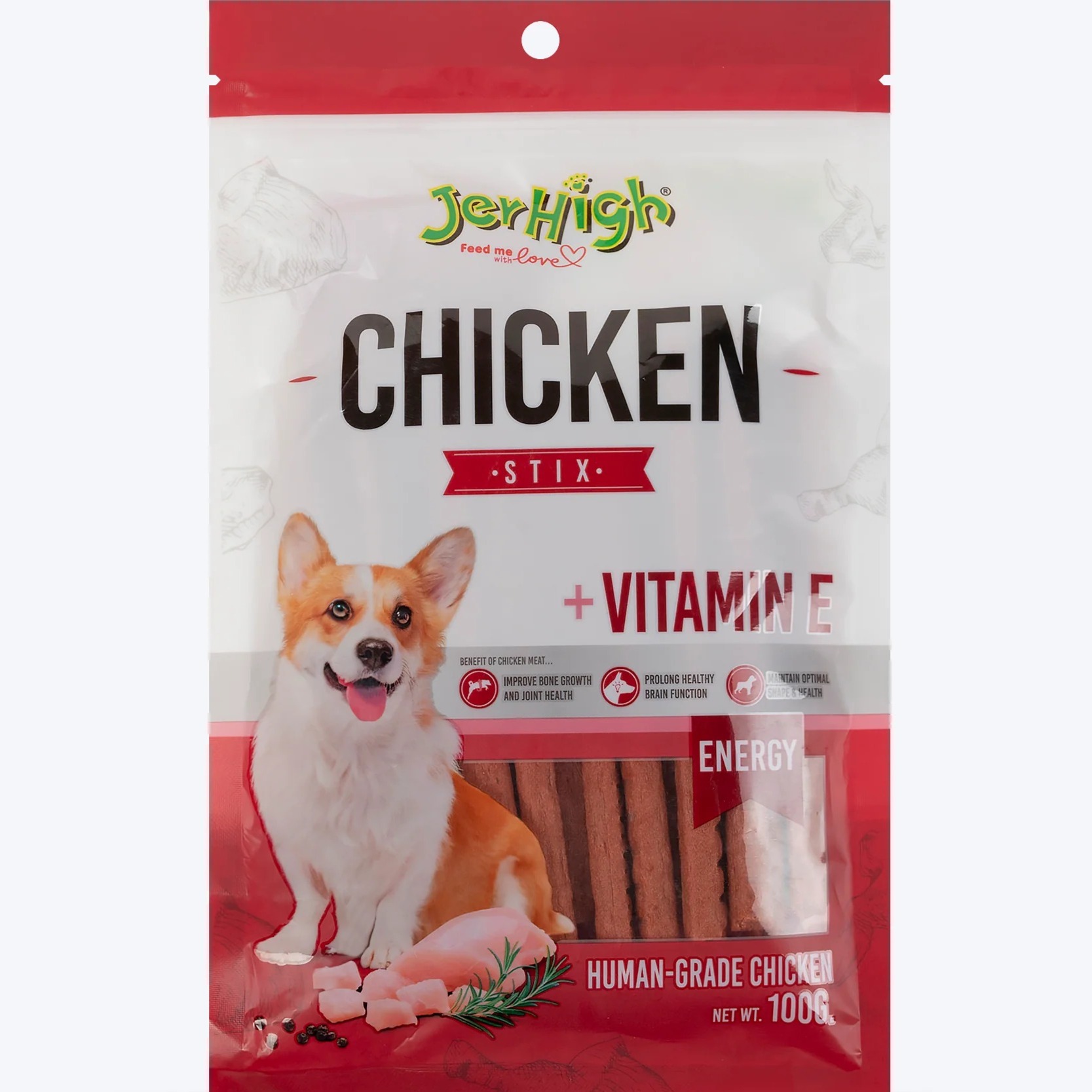 Jerhigh Chicken Stix Dog Treats For All Dogs Breeds 100gm