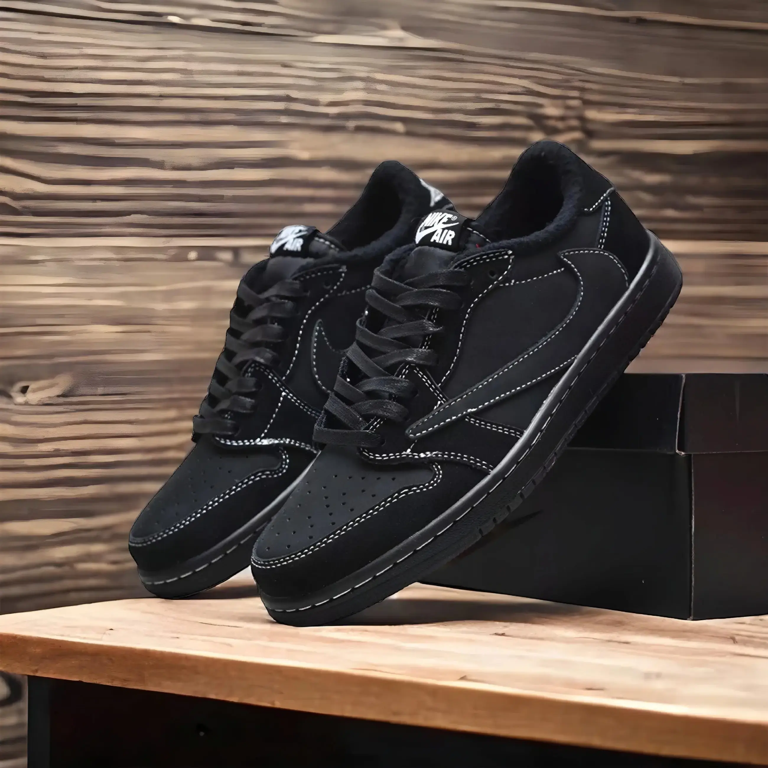 Buy Nike Air Jordan 1 Low X Travis Scott Black Phantom (First Copy