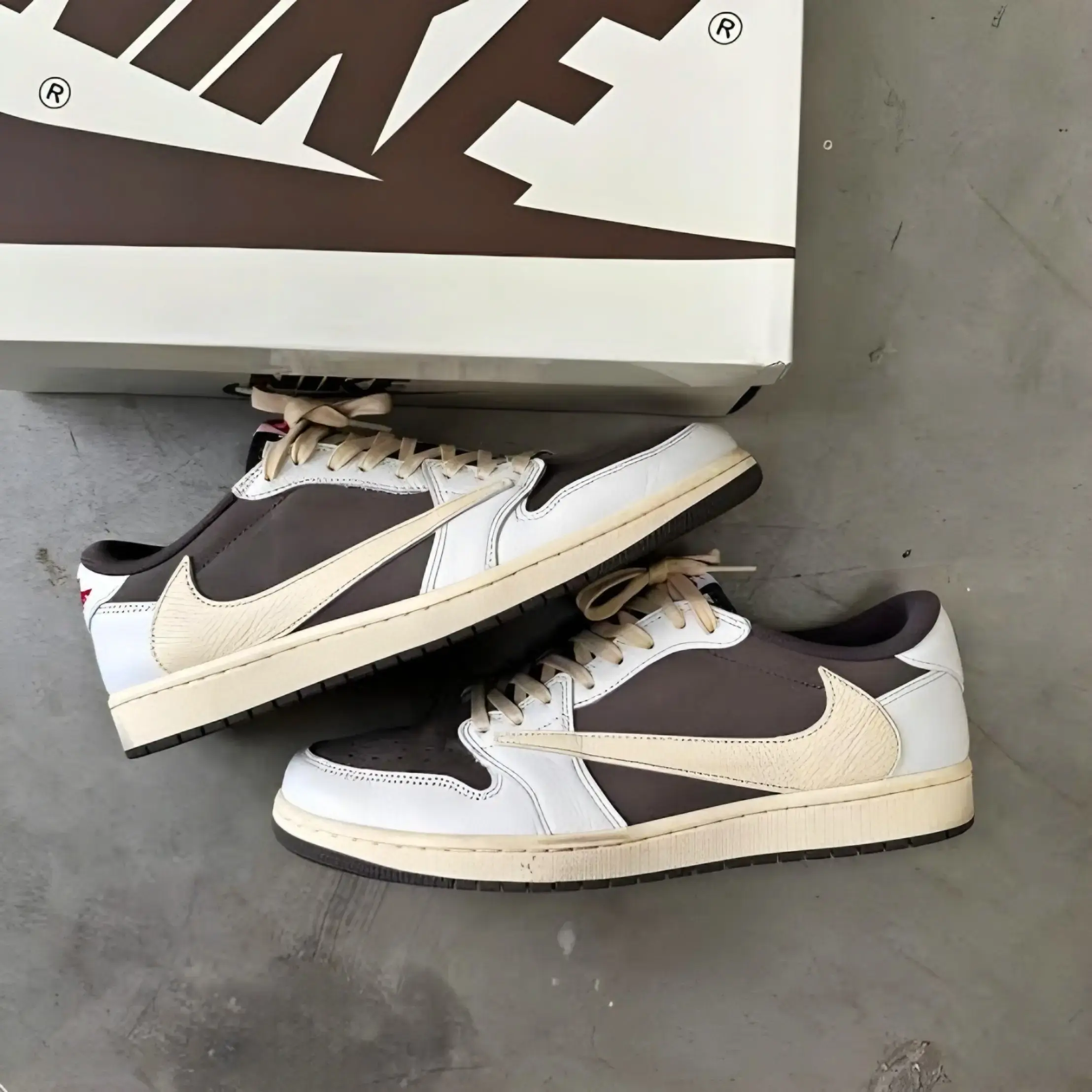Buy Nike Air jordan 1 X Travis Scott Reverse Mocha (First Copy