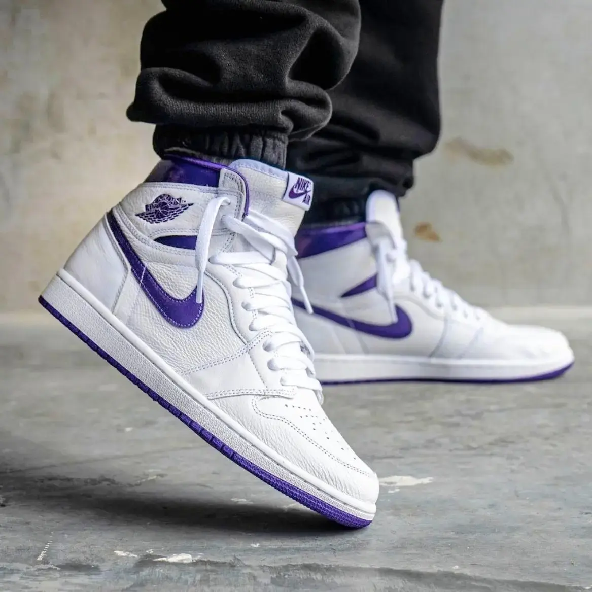 Purple Womens Nike Jordans High Tops Purple Jordan Court Purple