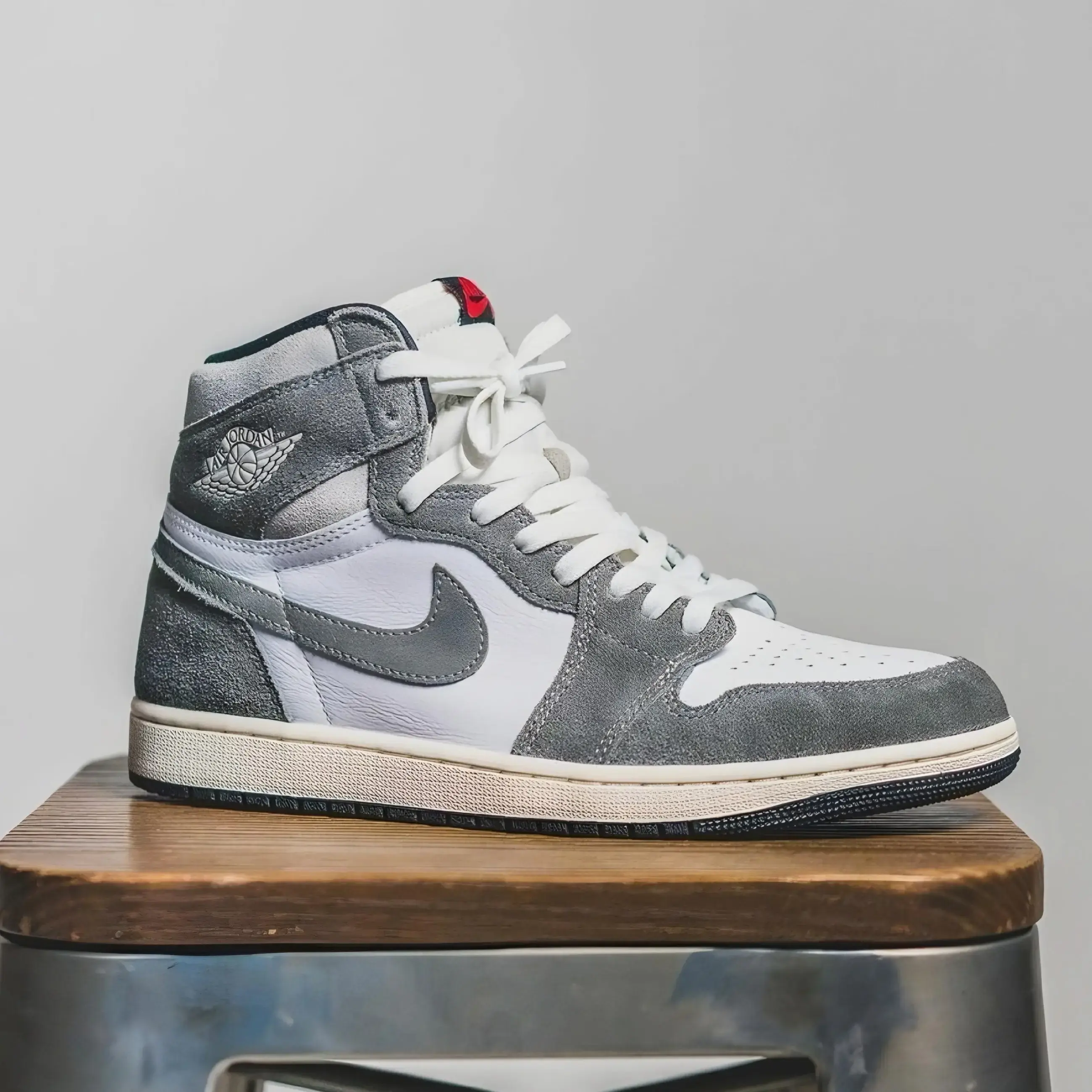 Buy Nike Air Jordan High Wash Grey (First Copy) online at best price ...