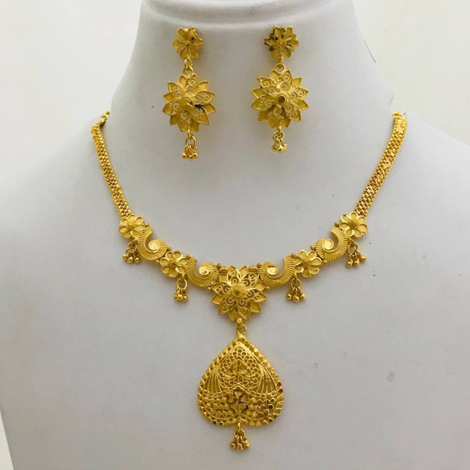 Gram Gold Forming Necklace with Earrings NECKRM6503