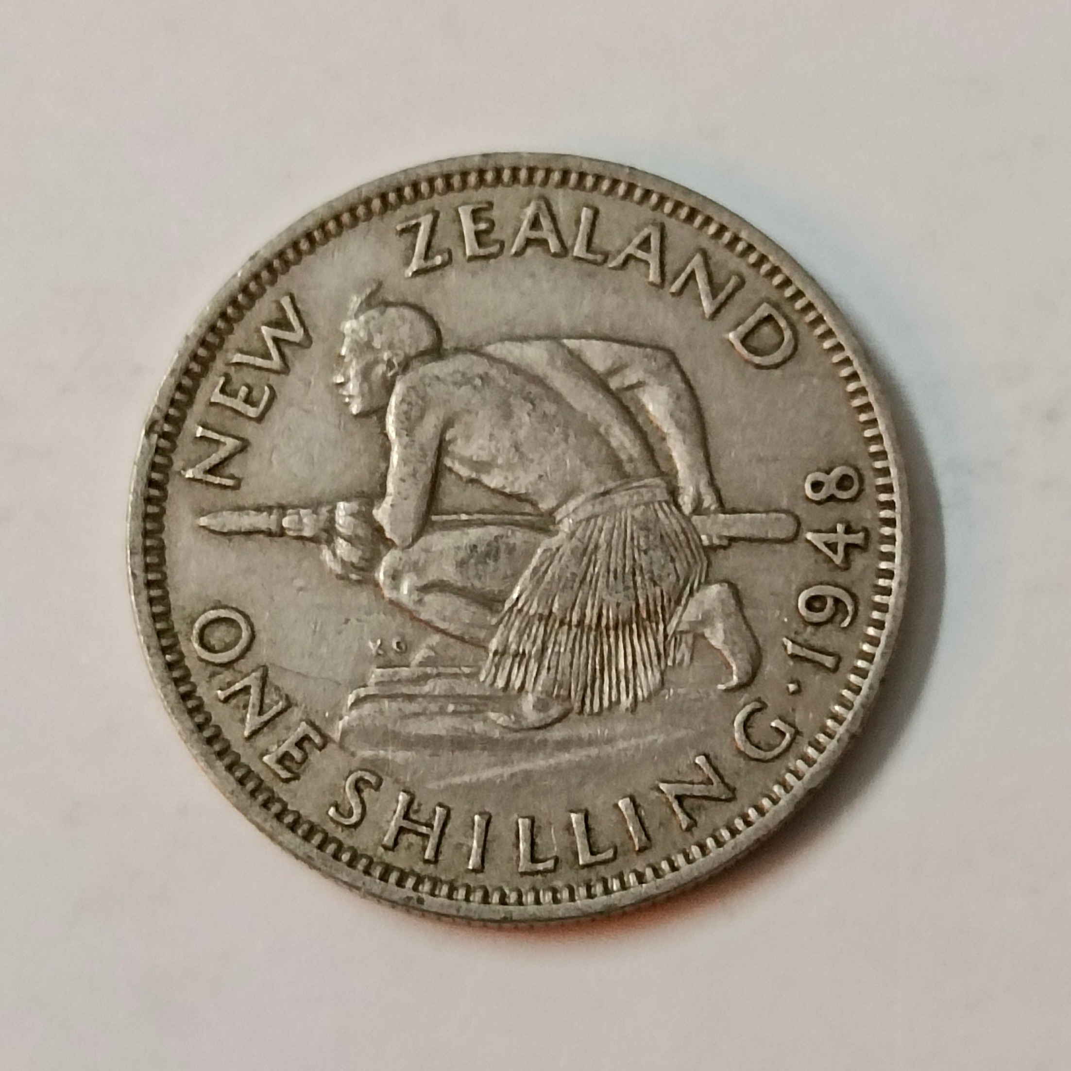 Order British New zealand One Shilling 1948 KGVI v rare coin Online