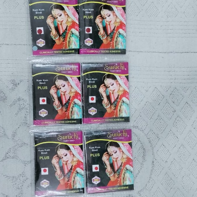 SURUCHI FANCY KUMKUM BINDI 12CARD 96RS LENGTH One Card - Main Image