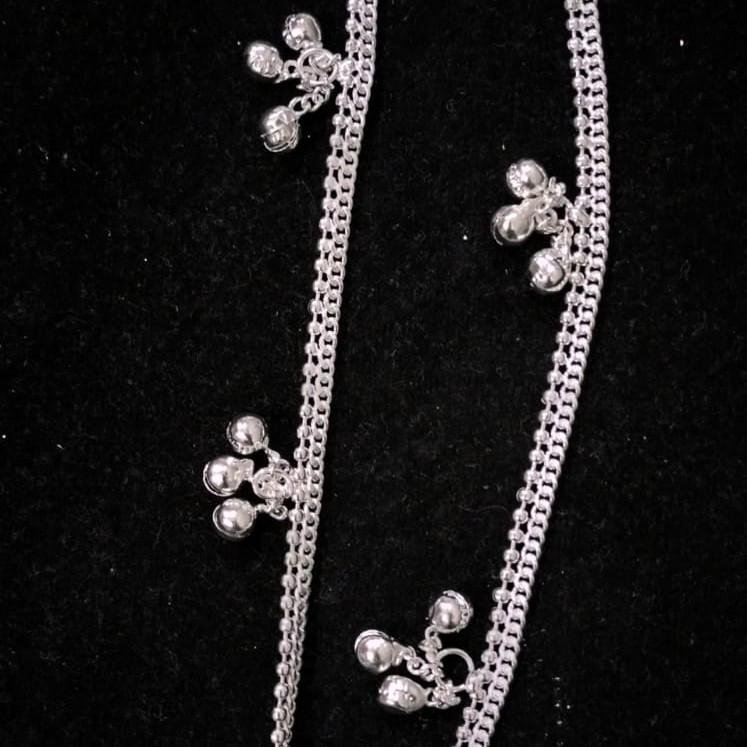 Silver Gota Chandi Payal Zanvi Design 12 Pair Pack Payal