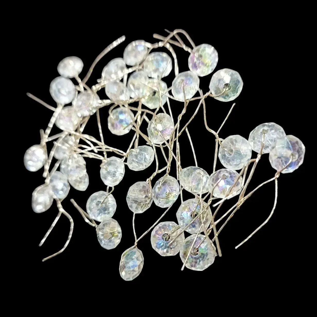 ヘアアクセサリー LENA Buy Leena's Beautiful Transparent Crystal Hair accessory 36piece
