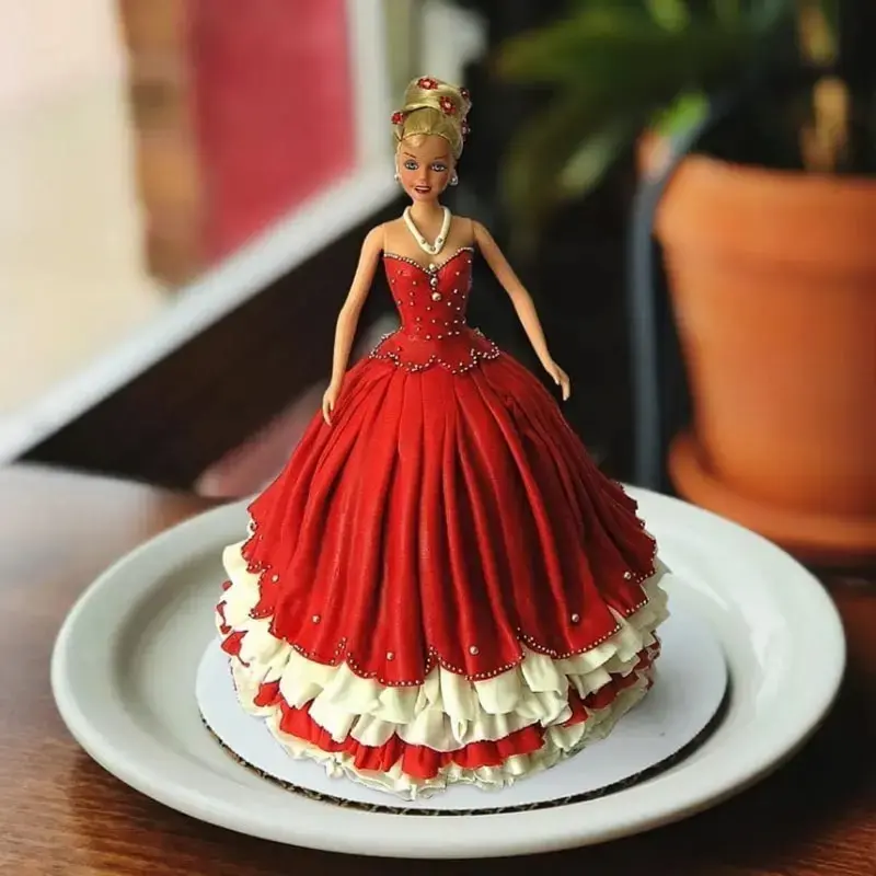 Buy RED DRESS BARBIE CAKE 2KG online at best price | Bonita bites Buy RED DRESS BARBIE CAKE 2KG online at best price | Bonita bites