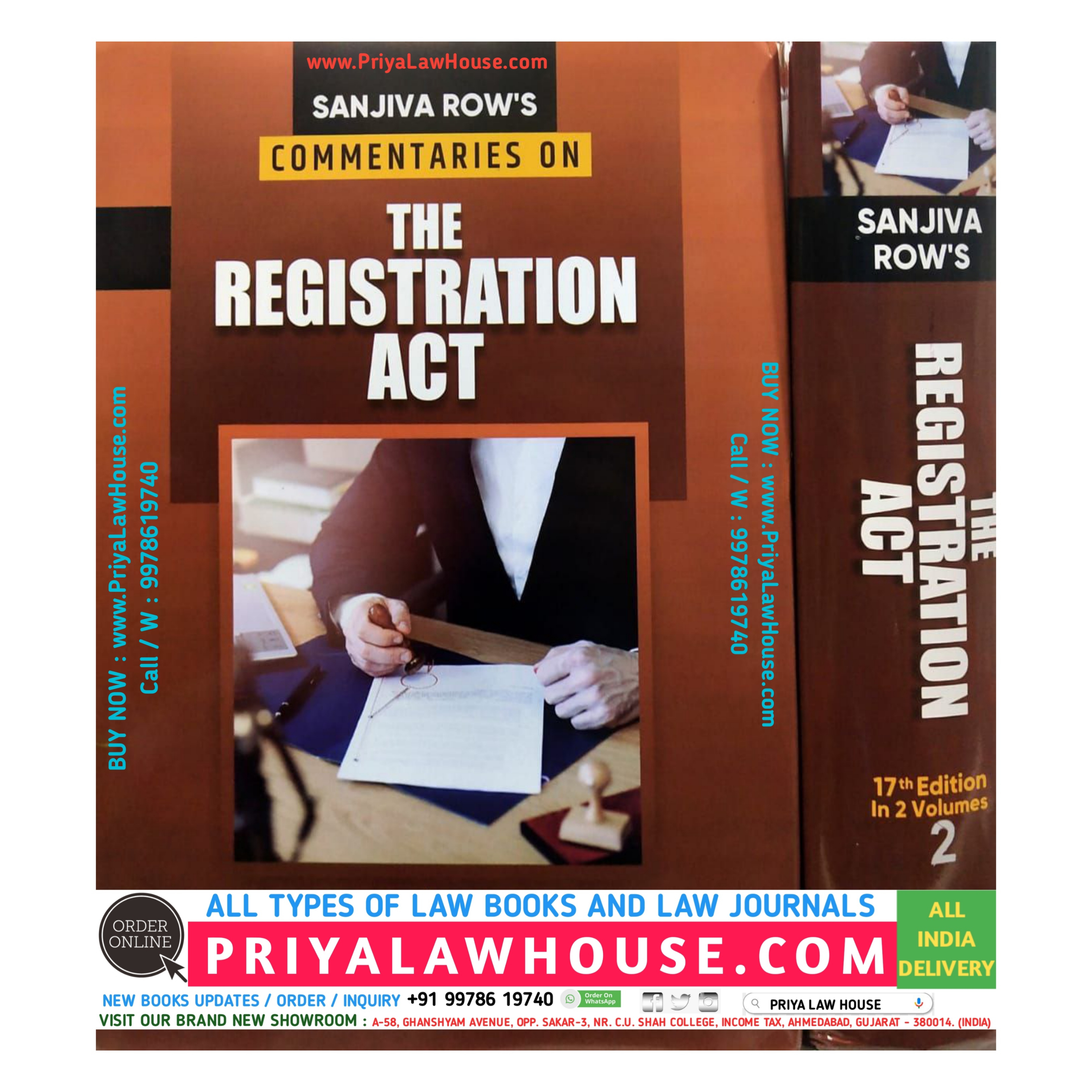 Buy Commentaries On The Registration Act (Sanjiva Row) In Vols