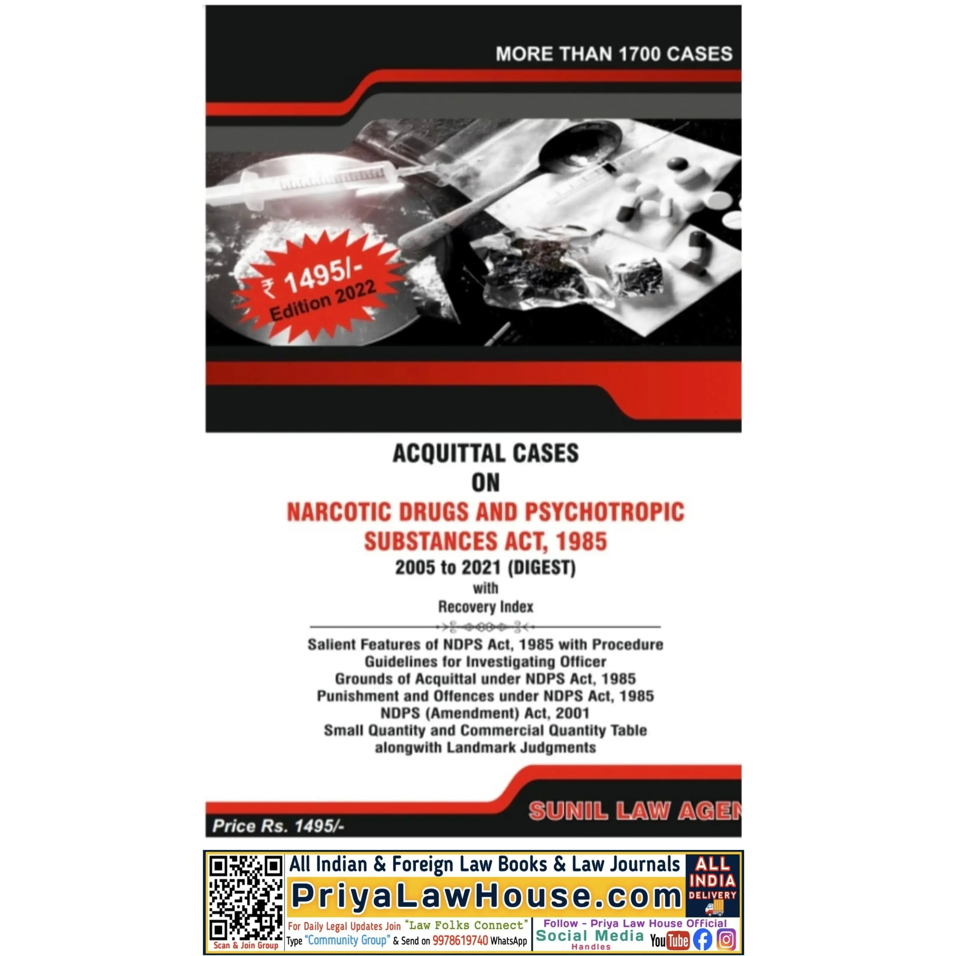 Acquittal Cases on NDPS Act, 1985 2024 Edition Sunil Law