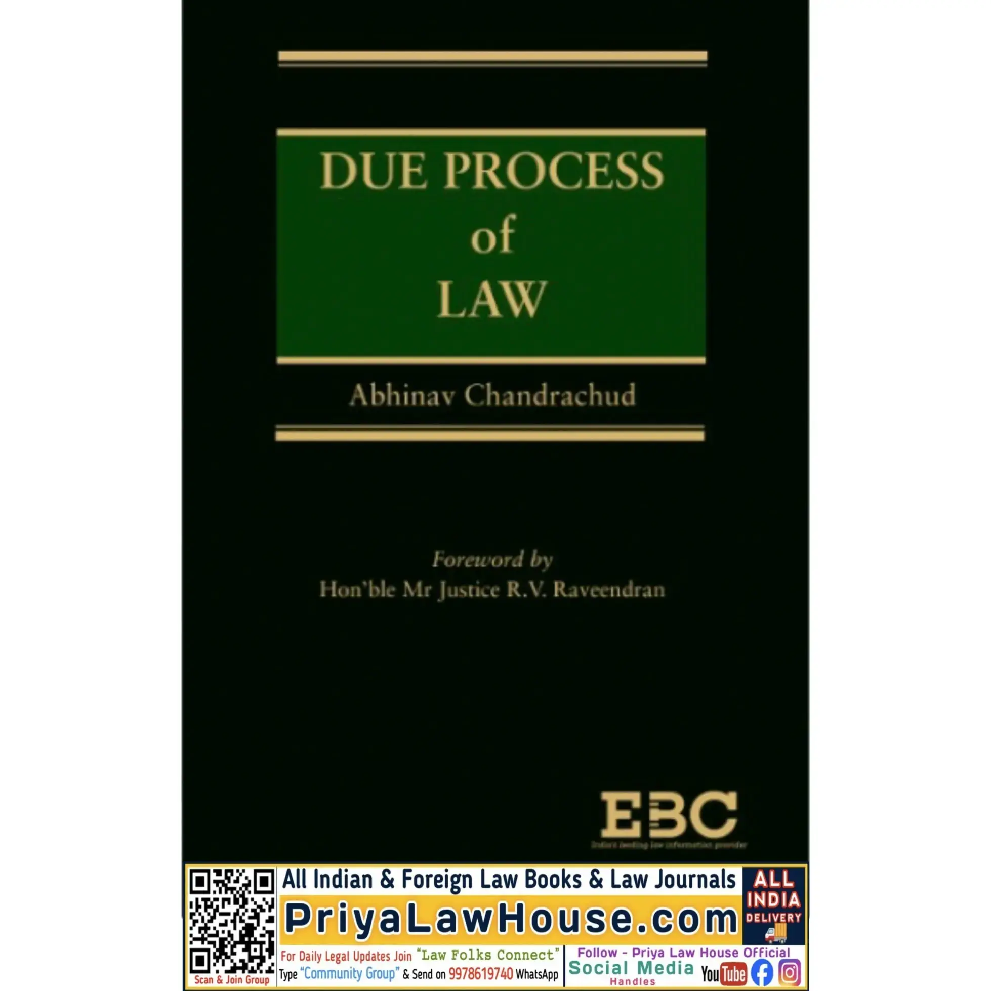 Buy Due Process of Law (Abhinav Chandrachud) 1st Edn Rp 2025 (Eastern Book  Company)